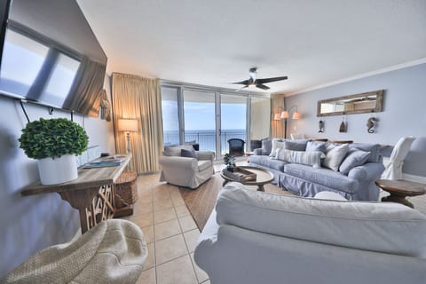 Gulf front living room.
