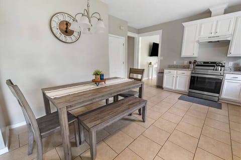 Dining table with benches for 6 guests