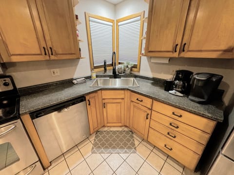 Kitchen w/Drip Coffee Maker and Keurig Coffee Maker