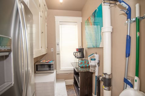 Pantry 
This is were you will find the coffeemaker, Microwave .