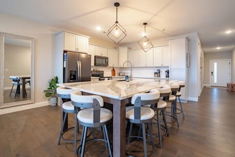 Large, Eat At Island. Great for eating and playing games!
