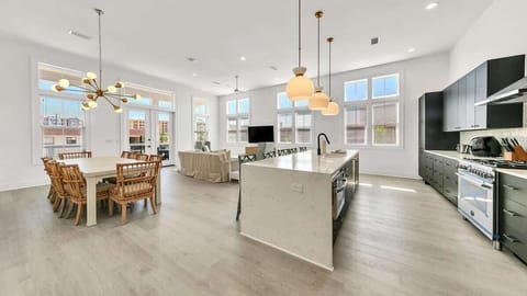 Very spacious kitchen, dining and living room