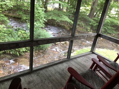 Back porch facing Campbell Creek 