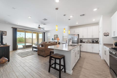 Open concept kitchen/LR