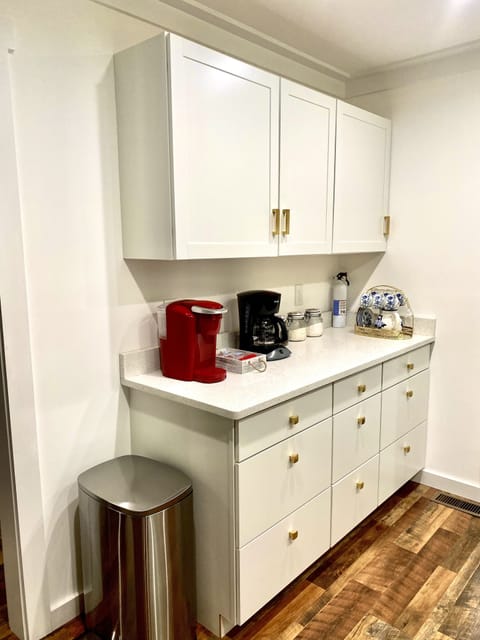 Coffee Bar, Keurig, drip, espresso and kettle all in one place. 