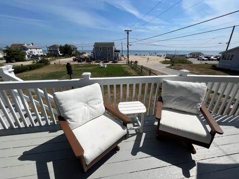 Deck with water/beach view