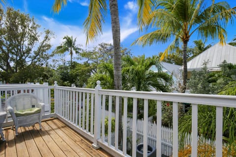 The balcony is the perfect afternoon relaxation spot.