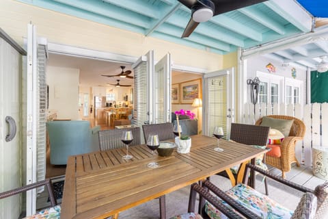 Al fresco dining on the porch.