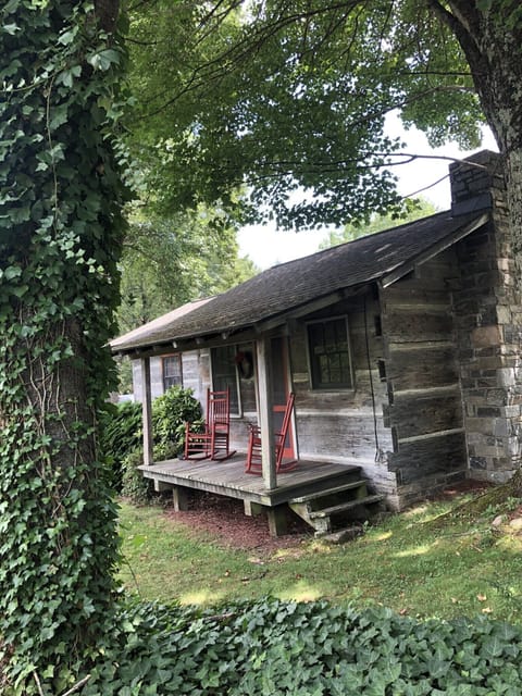 Cabin 5, back porch facing Campbell Creek 