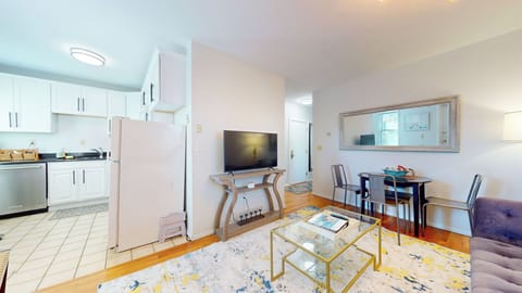 Living room and kitchen