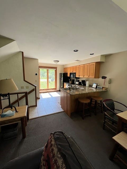 Picture taken from the living room into the kitchen.