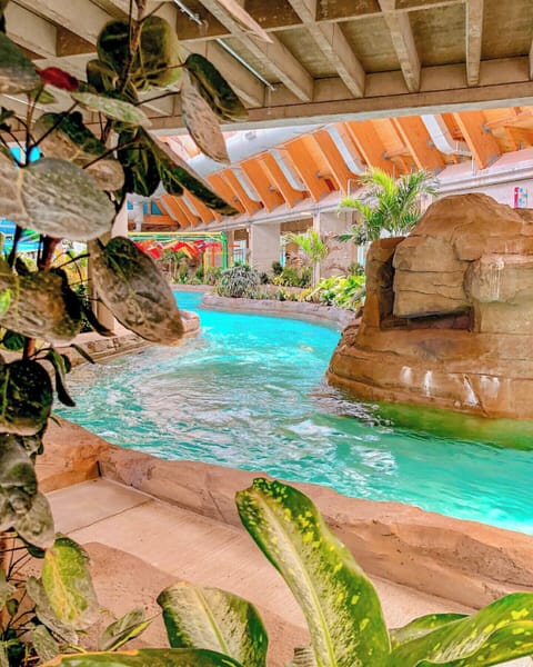 Escape to a tropical indoor pool for year-round swims.