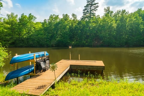 Kayaks and Life Jackets provided on Boat Dock