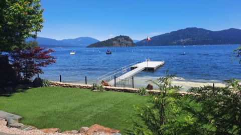 Large Private Dock right out front. Beautifully landscaped yard, lakefront.