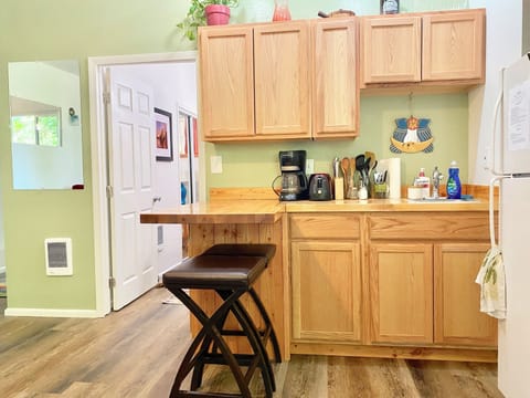 Apartment kitchenette.