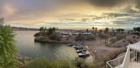 Lakeside view from second floor deck.