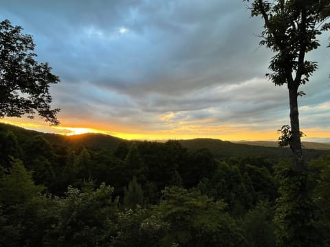 View GA, NC and TN mountain sunsets from your private terrace!