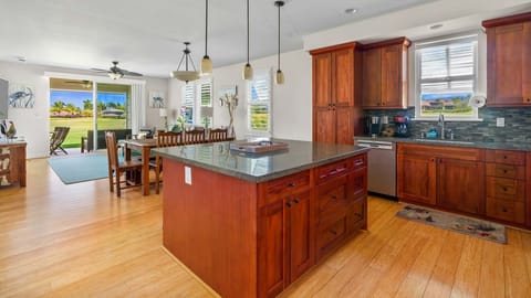 Pili Mai Resort at Poipu #08J - Kitchen Living & Lanai View - Parrish Kauai