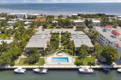 View from above. Our unit faces the pool and the canal