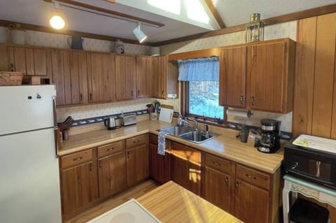 The kitchen does have a bit of kitsch!