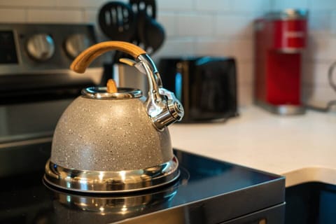 Updated kitchen with new stainless steel appliances