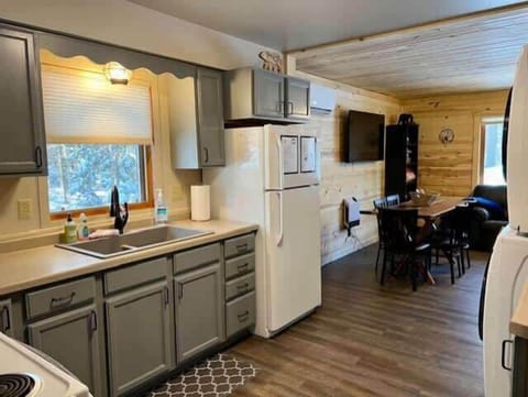 Open space to visit while cooking.