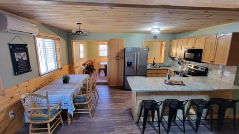 Kitchen with 4 seat stools