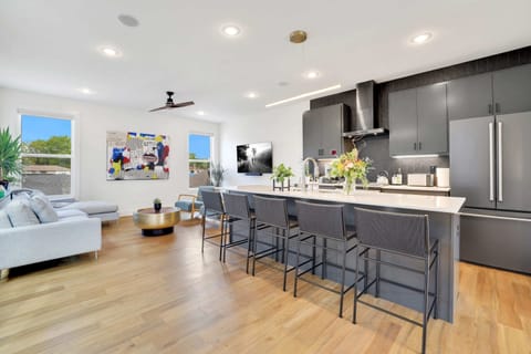 Second floor concept living room and kitchen