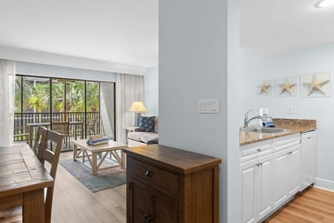 Fully equipped kitchen and dining space for four guests make this unit an exceptional residence for your next vacation