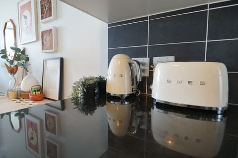 Well-equipped kitchen.