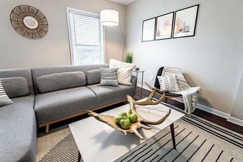 Mid-century modern sectional with chair 