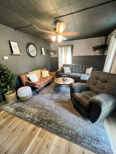 Upon entrance you will walk into this cozy, fully furnished, main living area.