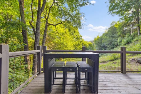 Outdoor dining set on the back porch