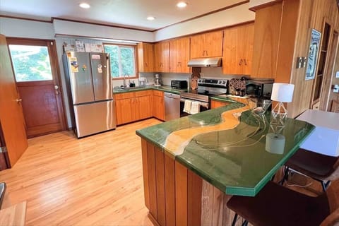 Our kitchen is fully stocked with everything from a sous video to a stand mixer.