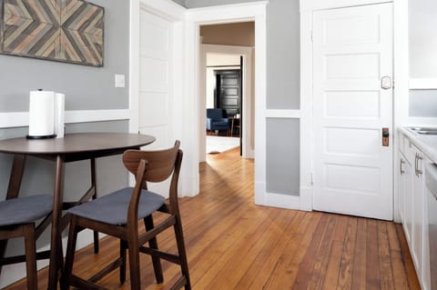 Kitchen with view of hallway toward living room