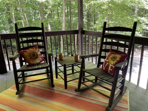 Great spot for morning coffee or evening drinks.