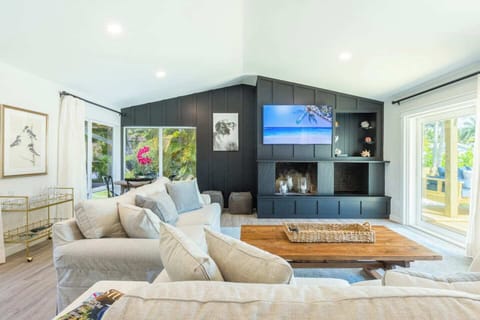 Relax on the couch and watch some tv or just enjoy the view.