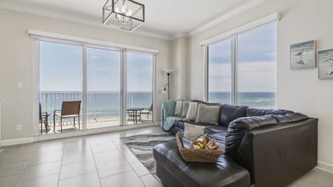 Gulf front living room.