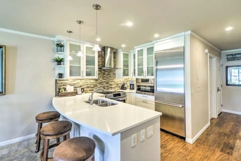 Kitchen essentials, microwave, oven, water kettle, standard coffee pot, etc.