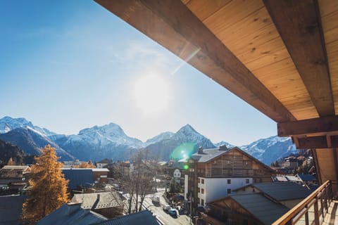 Enjoy the mountain view from the south-facing balcony.