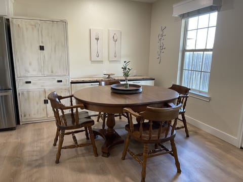 Dining area. Additional chairs and high chair is available. 