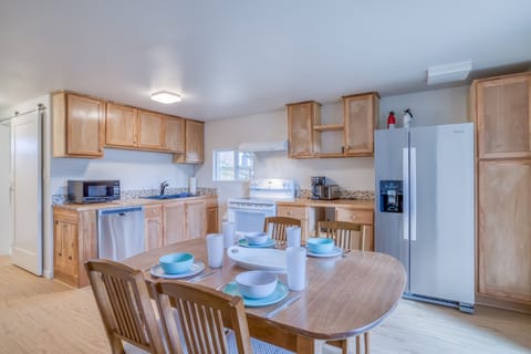 Kitchen with latest amenities and dining area