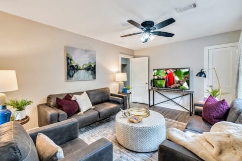 living room with smart TV