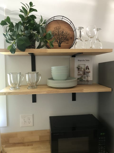 Fully stocked kitchen, coffee pods and creamer provided.  