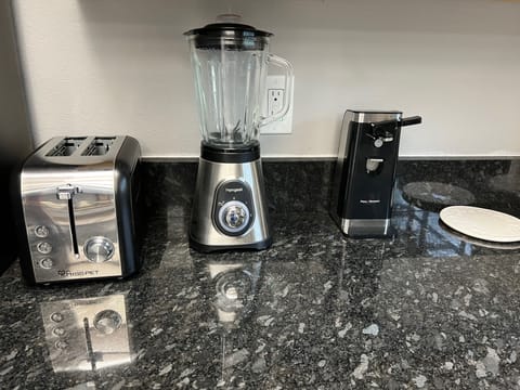 A large variety of dishes, glasses, cookware, bakeware and small appliances.