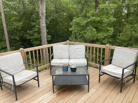 Patio furniture on back deck
