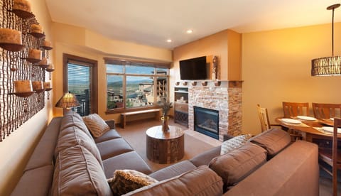 Kick back your feet and relax in the spacious, bright living room.