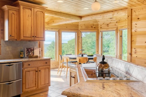 Top of the line appliances in the kitchen.