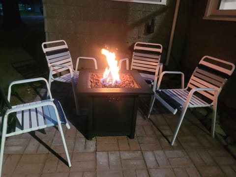 Bonfire pit for sunset evening.