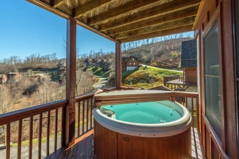 Take a soak in the hot tub while soaking in the view!